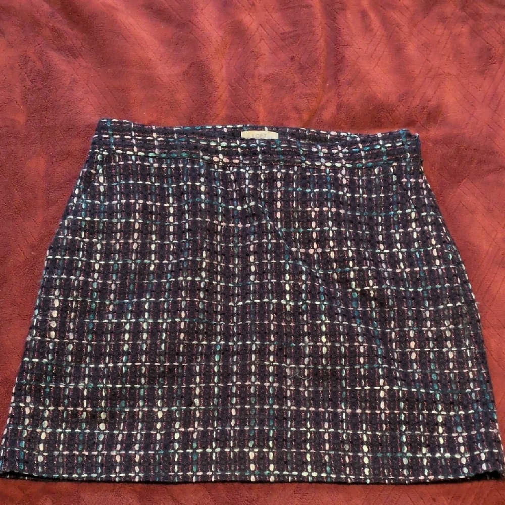 LOFT Multicolored Mini Skirt